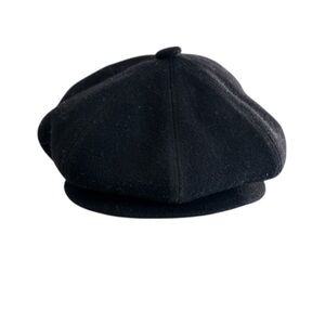 LEGION Classic Black 100% Wool Newsboy Cap Size XL